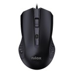 Nilox MOUSB1013 USB Optical Mouse 2400 DPI 4 buttons, Black