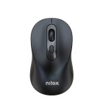Nilox NXMDW101 Dual (Wireless and Bluetooth) Rechargable Mouse 1600 DPI, Black