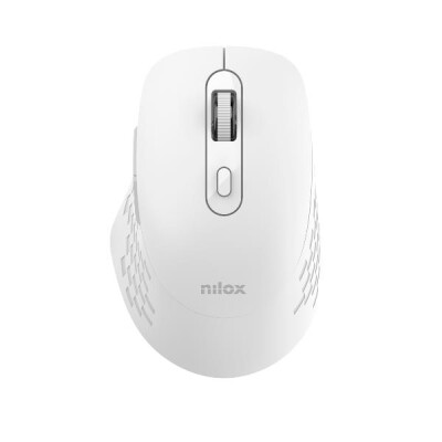 Nilox NXMODWI02 Dual (Wireless and Bluetooth) Mouse 1600 DPI, 6 Buttons, Silent, White