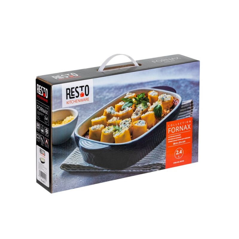 RESTO Fornax 96152 πυρίμαχο σκεύος οβάλ 38.6Χ23Χ6,6cm , Σκούρο Μπλε